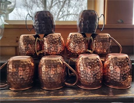 12 Copper Mugs