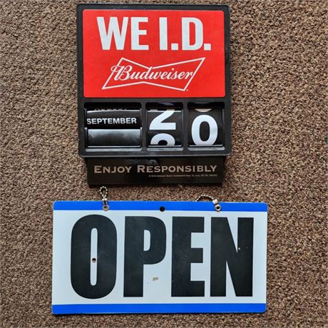 We ID & Small Open Sign