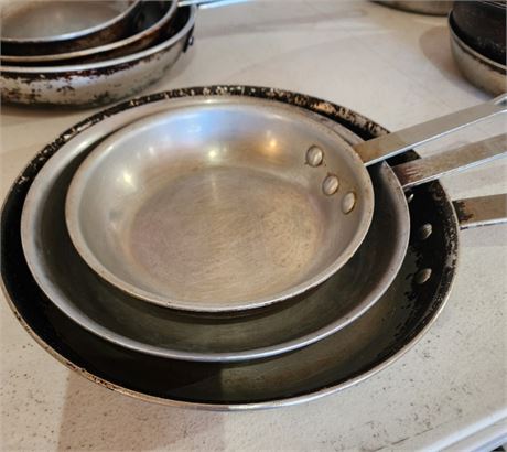 3 Stainless Steel Pans - 10", 11", 12"
