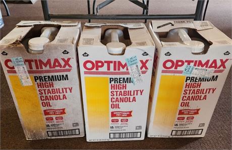 Premium High Stability Canola Oil- 2 full and one partial