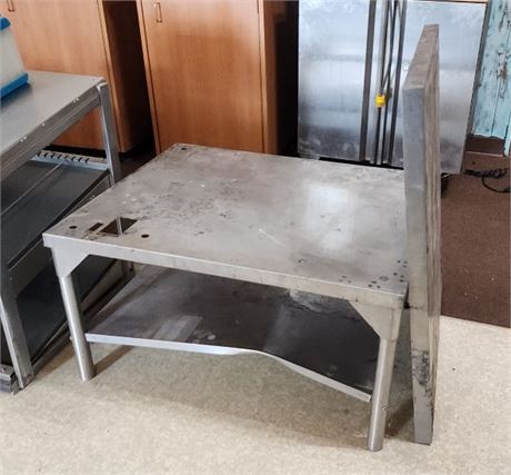 Stainless Fryer Table W/ Extra Top - 35x28x18