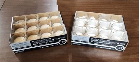 24 New & Used Votive Candles