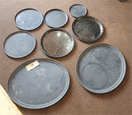 (9 Total )Assorted Size Serving Trays (6 Tuxedo Trays)