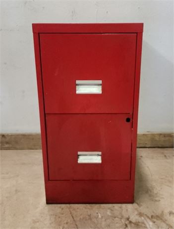 2 Drawer Red File Cabinet - 15x18x29
