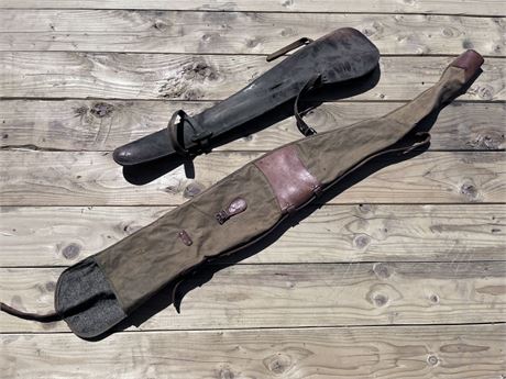 Vintage Leather Rifle Scabbard & Soft Bag -45" & 29"