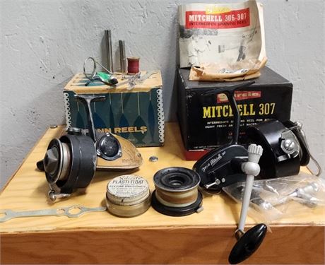 Vintage Spinning Reel Pair w/ Extras