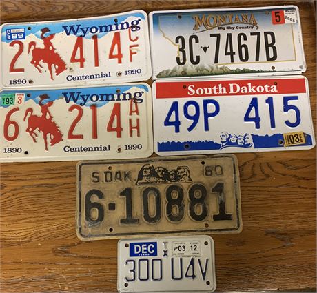 Lot of license plates