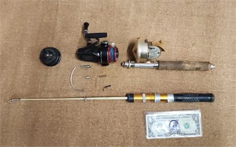 Vintage Reel Pair & Short Rod