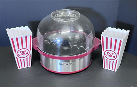 Nostalgia Popcorn Popper w/ Containers - works