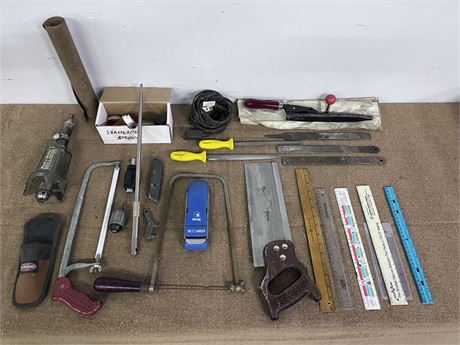 Files/Measures/Saws/Drill Items - Assorted