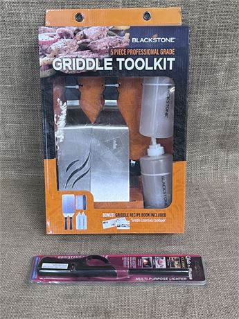 New 5pc Griddle Kit & Lighter