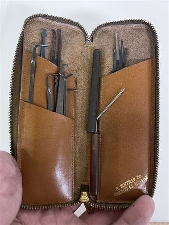 Lock Pick Set w/ Leather Case