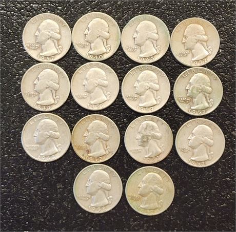 14 - (1940 - '63)  Silver Quarters