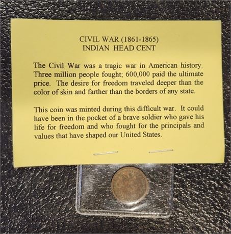 1861-65 Civil War Indian Head Cent