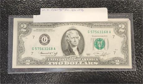 1876-1976 US Commemorative $2 Bill