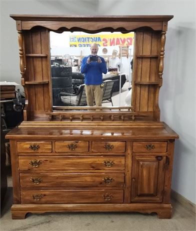 Open Hearth Solid Wood Dresser w/ Mirror - 60x19x73