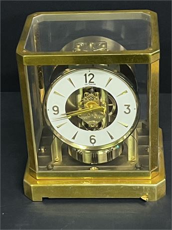 Vintage Brass Mantle Clock LE Coultre - 8x6x9