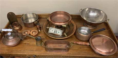 Lot of brass and copper Items