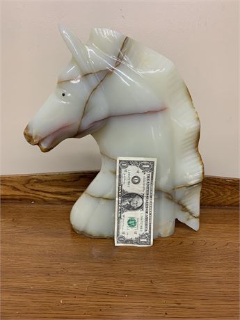 22lb Carved Stone Horse