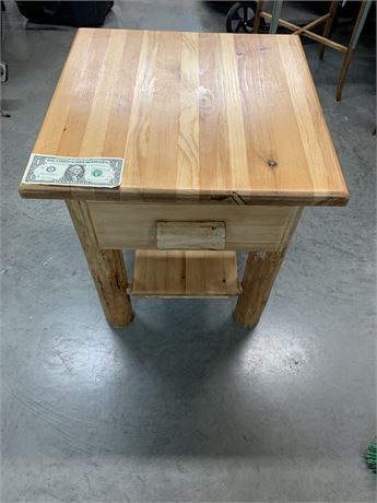 Log End table