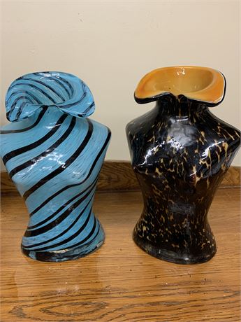 Lot of 2 Female Torso Vase