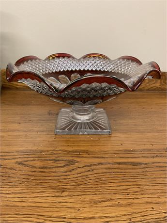 Westmoreland Glass Waterford Bowl Ruby Stain