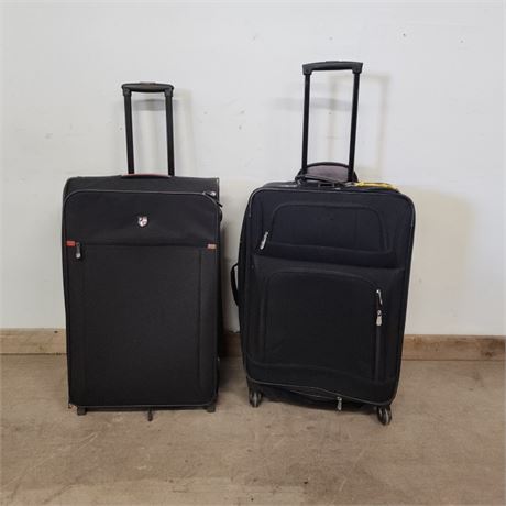 2 Rolling Luggage Cases - 18x11x29
