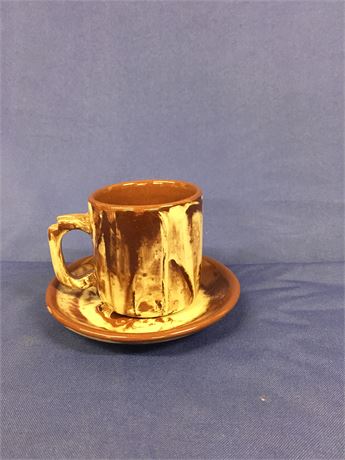 Clays in Calico Cup And Saucer. T 77