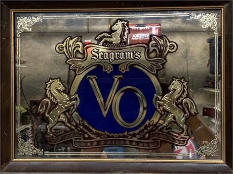 MCM Seagram's VO Canadian Whisky Bar Mirror Sign Advertising