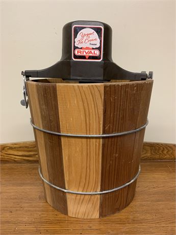 Rival Ice Cream Maker Wood Bucket Made in USA