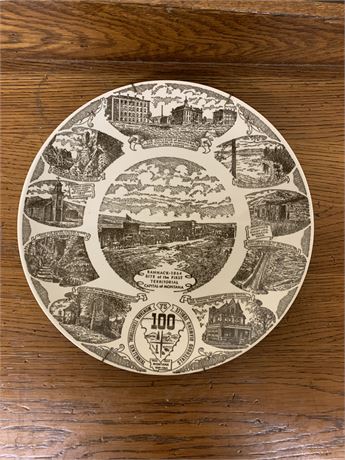 Vintage Plate Bannack Montana 75 Year Anniversary of Statehood 1964