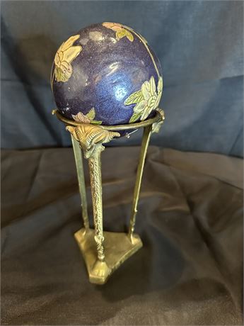 Solid Brass Flower Sphere