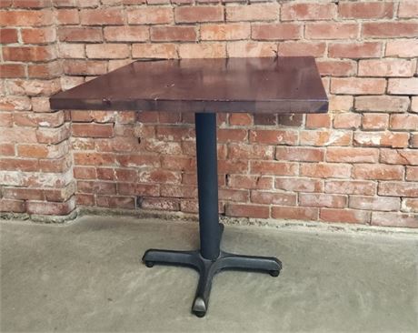 Solid Wood top Table w/ Cast Iron Base -  Table Top: 30x32 (F)