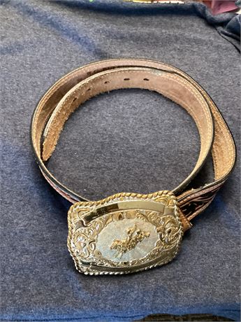 Crumminess Bull Riding Buckle and Belt. T 108