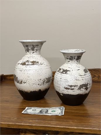 Rustic Vintage Ceramic Vases