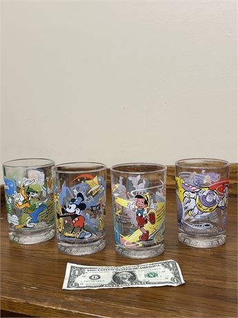 Walt Disney 100 Years of Magic McDonalds Glass Cups