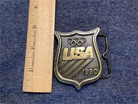 1980 USA Olympics Brass Buckle. T 114