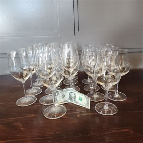 23 Assorted  Riedel Wine Glasses (F)