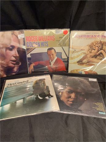 Vinyl Albums including Glen Campbell and Tammy Wynette