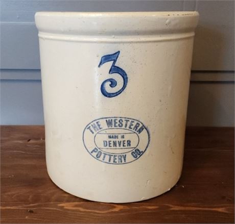 #3 Western Pottery Co. Crock 10" Diameter (F)