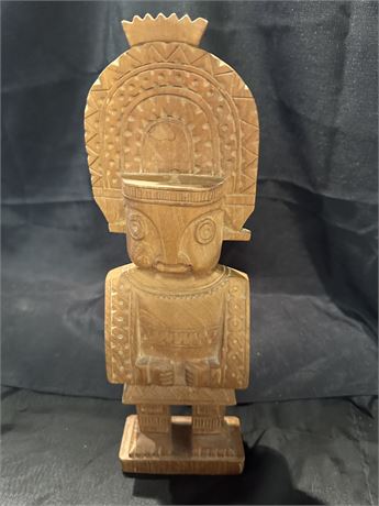 Hand-carved Wooden Statue from Equador