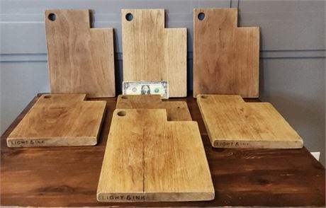 Lights & Ink Wood Serving Boards 9x12 - 7pcs. (F)