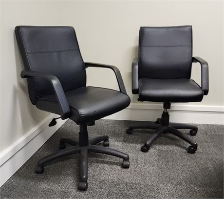 Adjustable Office Chair Pair #1 (F)