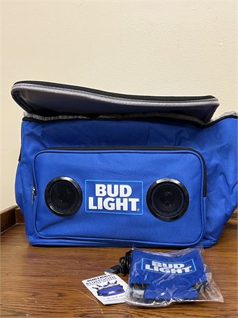 Bud Light Insulated Leakproof Soft Cooler Bag-Bluetooth Speaker 5.0 Sound