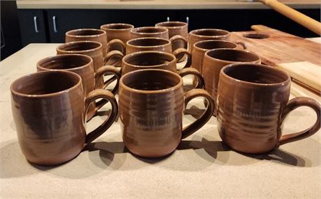 Nice Stoneware Coffee Mugs...14pc (F)