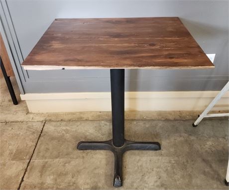 Wood Top Table with Broken Edge...30x24x30 (F)