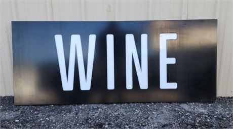 Nice Metal Frame Wine Sign...54x22