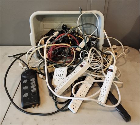 Assorted Power Strips & Cords (F)