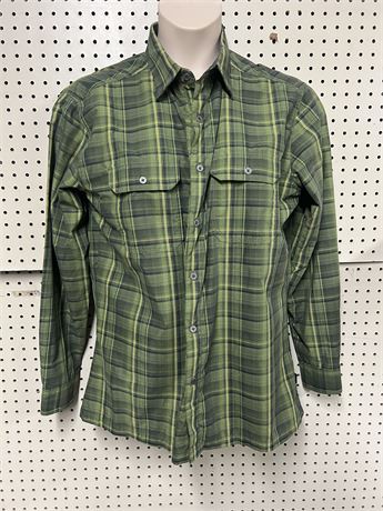 KUHL Eluxur Large Long Sleeve Green Plaid Shirt