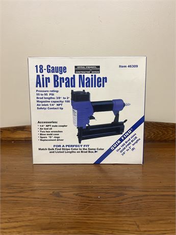 Central Pneumatic Contractor Series 18-Gauge Air Brad Nailer